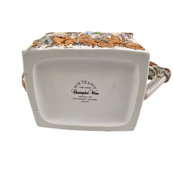 Christopher Wren THE DICK TURPIN Pub Teapot Staffordshire England Tableware - Picture 10 of 16